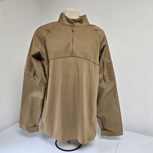 Condor Tactical Shirt XL Mens Tan Combat Long Sleeve 1/4 Zip Ripstop Breathable